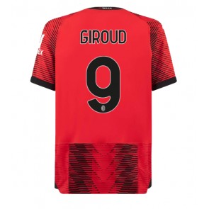 AC Milan Olivier Giroud #9 Hjemmebanetrøje 2023-24 Kort ærmer